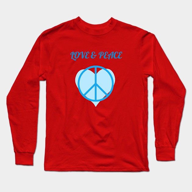 LOVE & PEACE Long Sleeve T-Shirt by zzzozzo